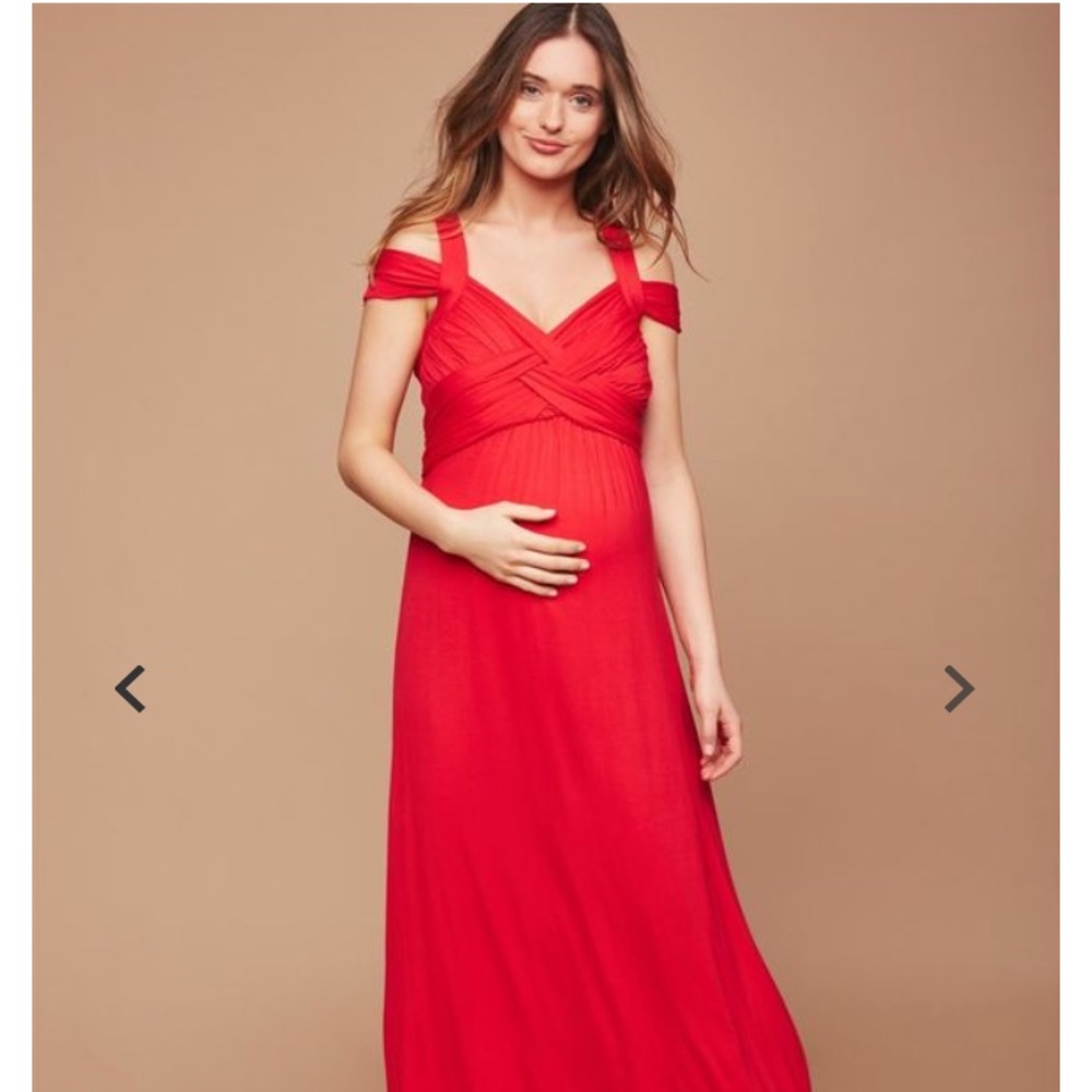 Gorgeous Red Motherhood Maternity Dress
